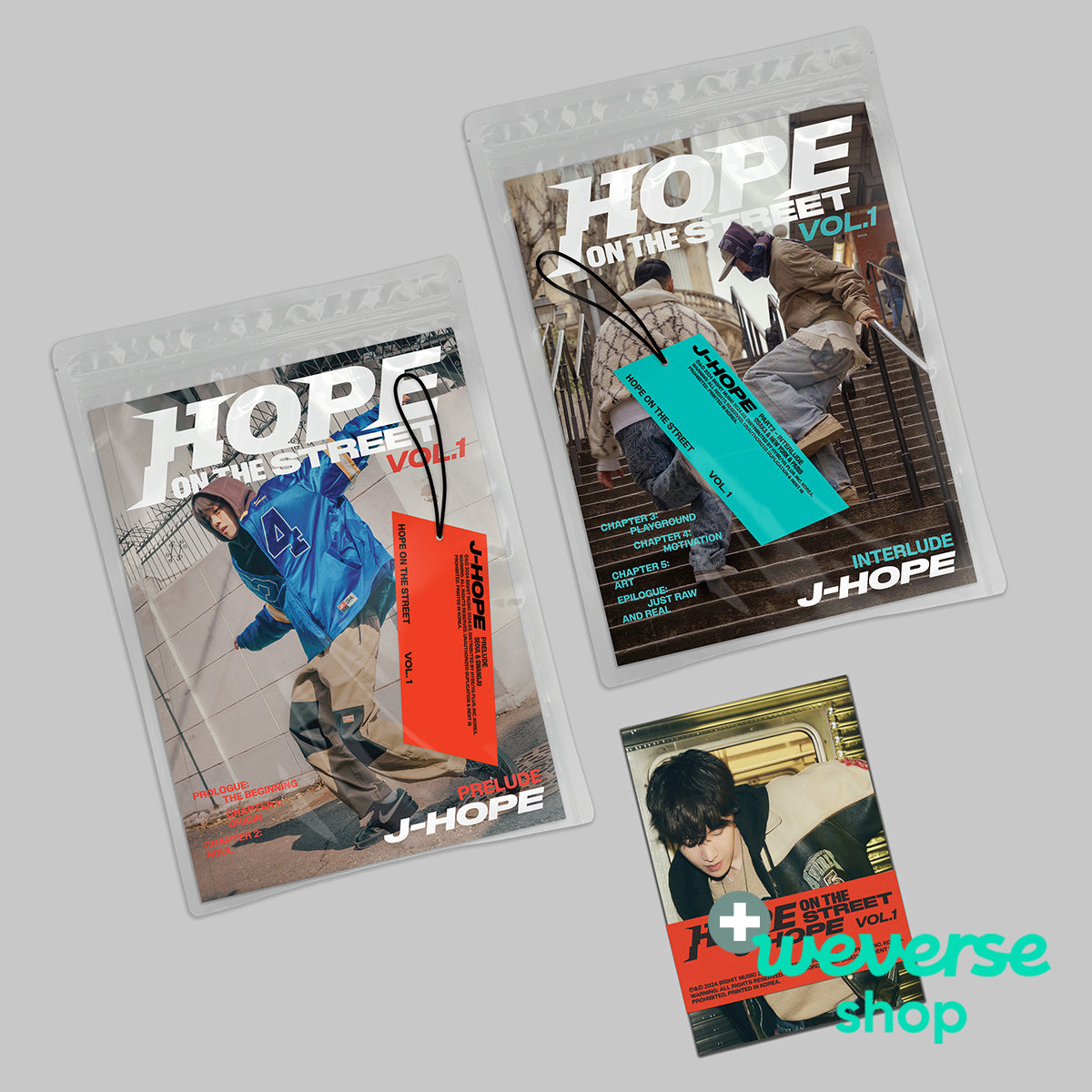 j-hope (BTS) - HOPE ON THE STREET VOL.1 (FULL SET (Standard ver. + Weverse Albums ver.)) + Weverse Shop P.O.B