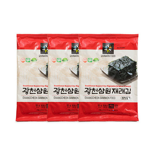 [SAMWON FOOD] 'Halal Certified' Traditional Seaweed 20g * 3ea