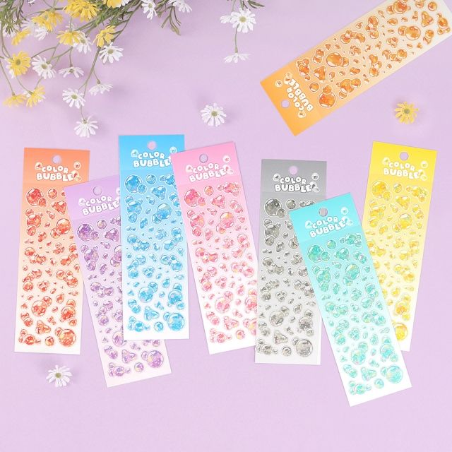 [Wannathis] Color Bubble Seal Sticker 8 Colors Set