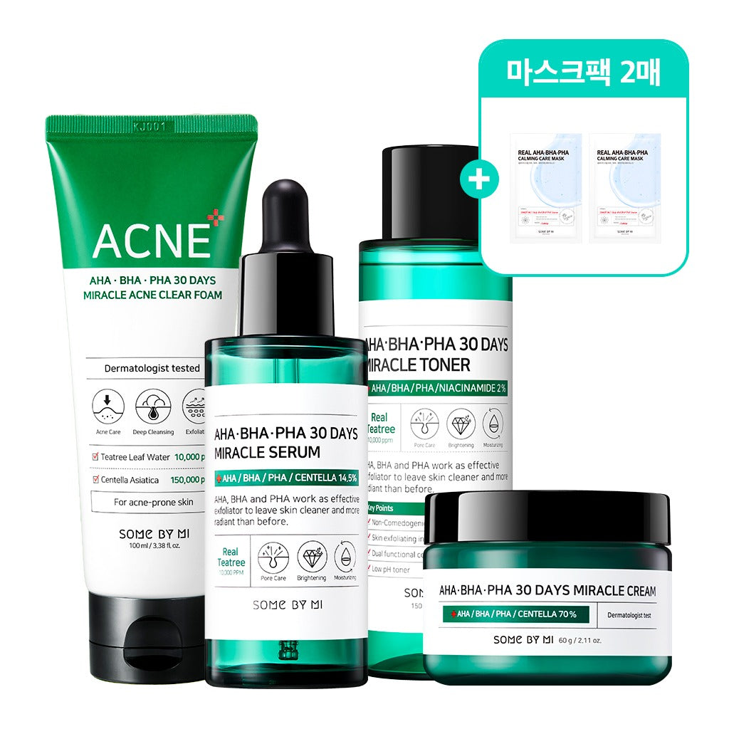 [SOME BY MI] AHA·BHA·PHA 30 Days Miracle All-Care 4 Type SET (Gift : 2 Mask Pack)