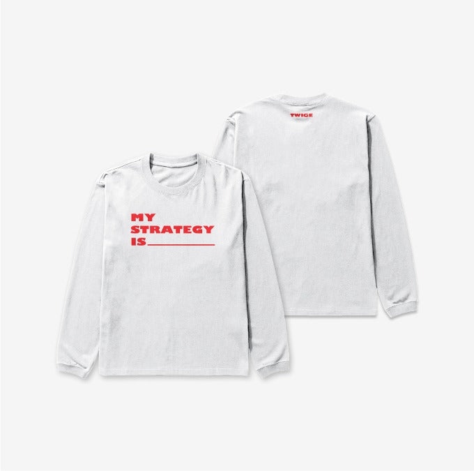 TWICE - 'STRATEGY' POP-UP In SEOUL OFFICIAL MERCH [LONG SLEEVE T-SHIRT LOGO Ver.] [PRE-ORDER]