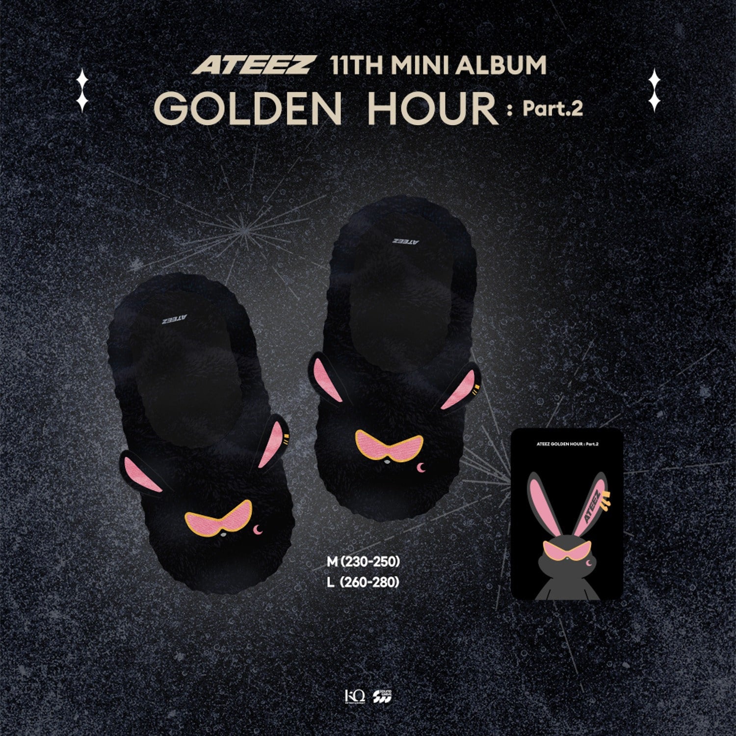 ATEEZ - POP-UP [GOLDEN HOUR : Part.2] OFFICIAL MD [Mito FUR SLIPPERS] [PRE-ORDER]