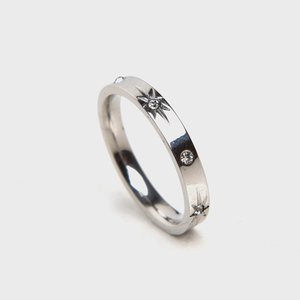 [SCALETTO] CKE404 Starlight Sparkling Cubic Ring (Surgical Steel)