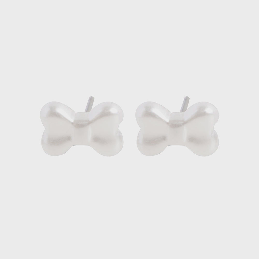 [HAS] HFS039 Pearl Ribbon Earrings