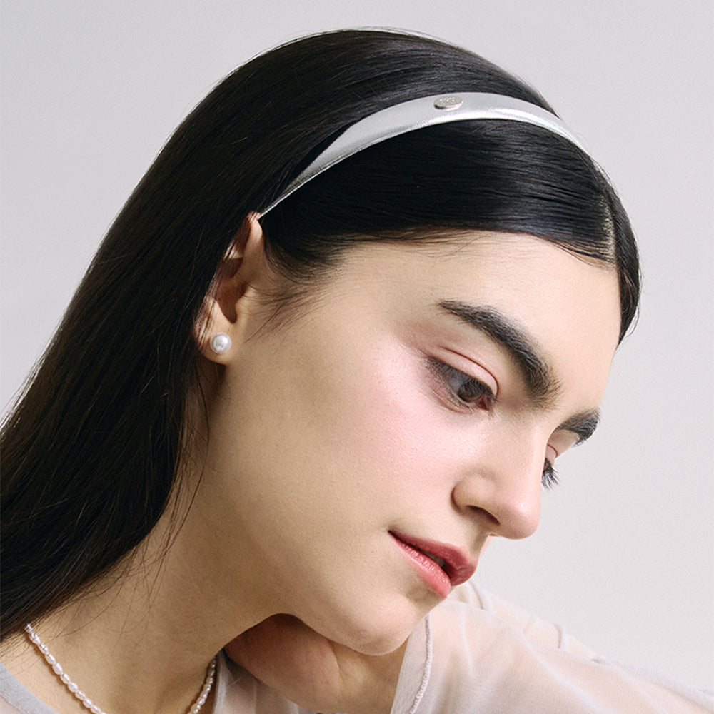 [HAS] HSU001 Silver Slim Hairband