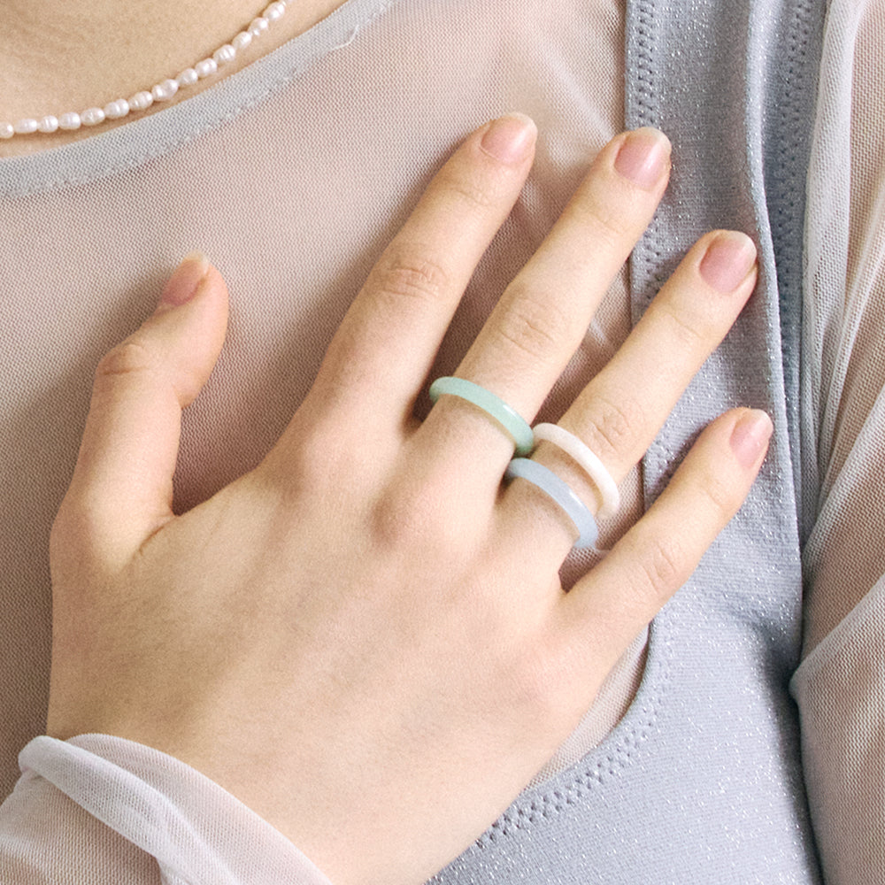 [HAS] HSU025 Aqua Formica Ring Set