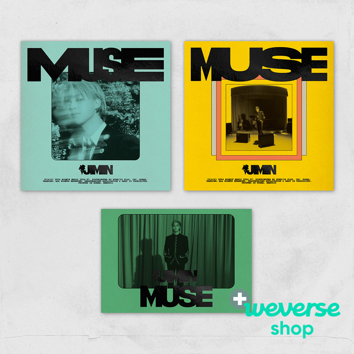 Jimin (BTS) - MUSE (FULL SET - Standard ver. + Weverse Albums ver.) + Weverse Shop P.O.B