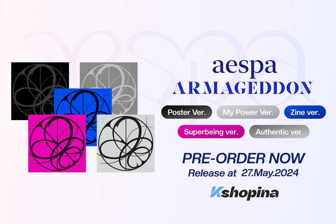 aespa 'ARMAGEDDON' album promotional image, available in five versions.