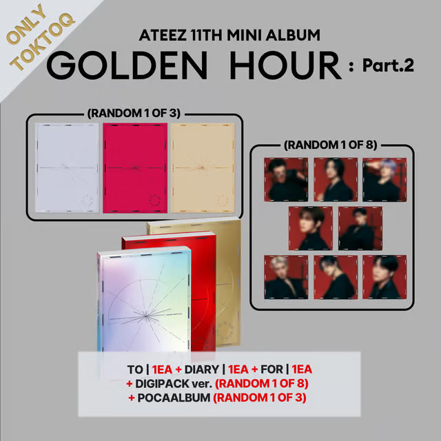 ATEEZ - GOLDEN HOUR : Part.2 (TOKTOQ SET Ver.) + TOKTOQ P.O.B