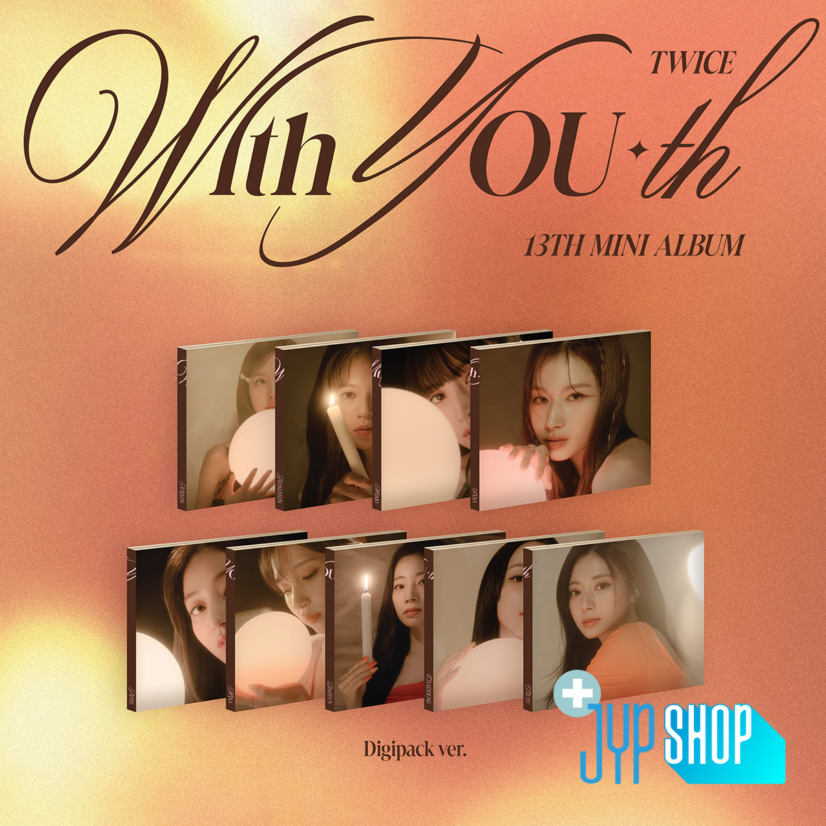 TWICE - With YOU-th (Digipack Ver.) + JYP SHOP P.O.B