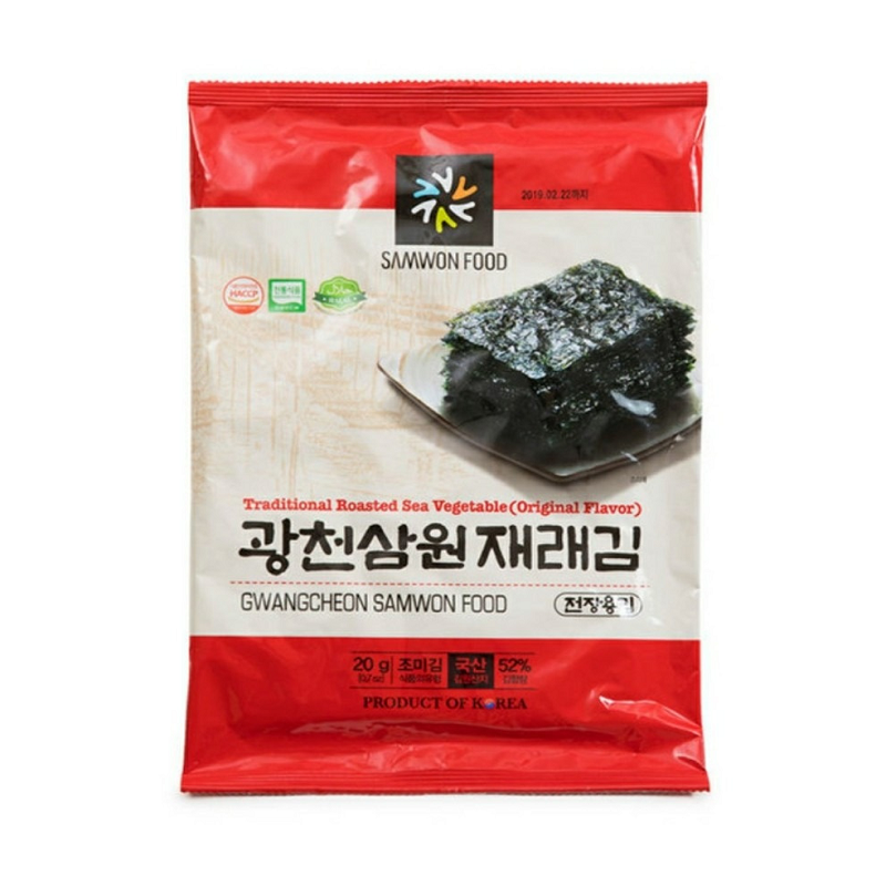 [SAMWON FOOD] 'Halal Certified' Traditional Seaweed 20g * 1ea