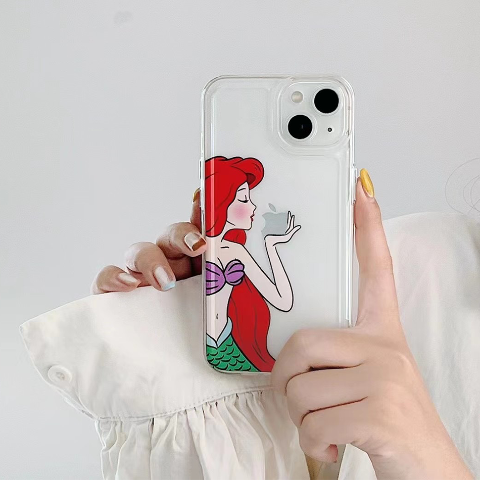 [Girl's Case] Ariel Eating an Apple Clear Jelly iPhone Case