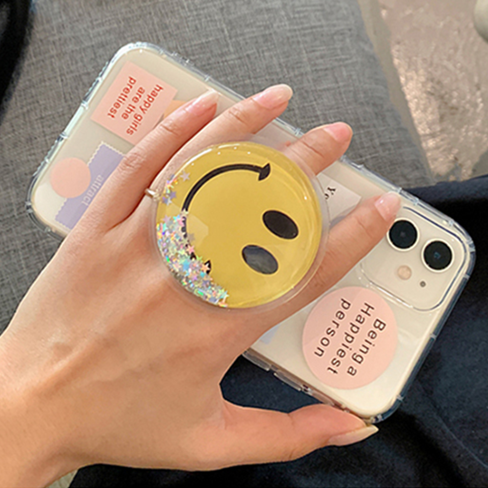 [Girl's Case] Yellow Glitter Tok Jelly iPhone Case