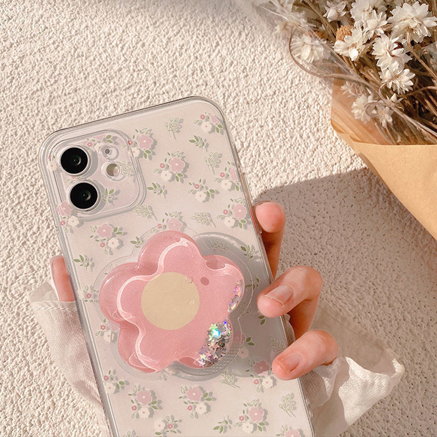 [Girl's Case] Spring Day Flower Tok Jelly iPhone Case