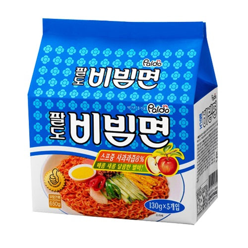 [PALDO] Bibimmeyon (Noodles with assorted mixtures) Multi-Pack (5 Units) 650g