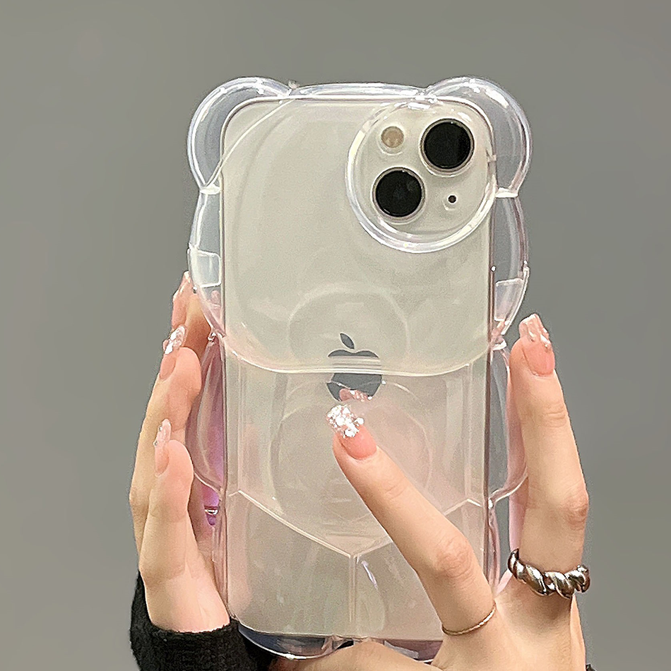 [Girl's Case] Clear Bear Jelly iPhone Case