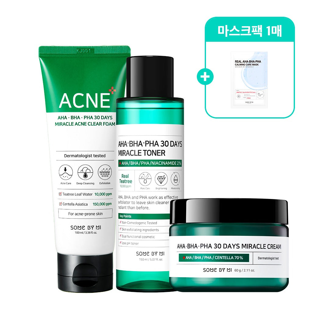 [SOME BY MI] AHA·BHA·PHA 30 Days Miracle Best 3 SET (Gift : 1 Mask Pack)