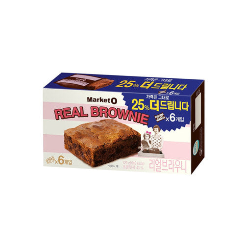 [ORION] MARKET O REAL BROWNIE 120g (6pcs)
